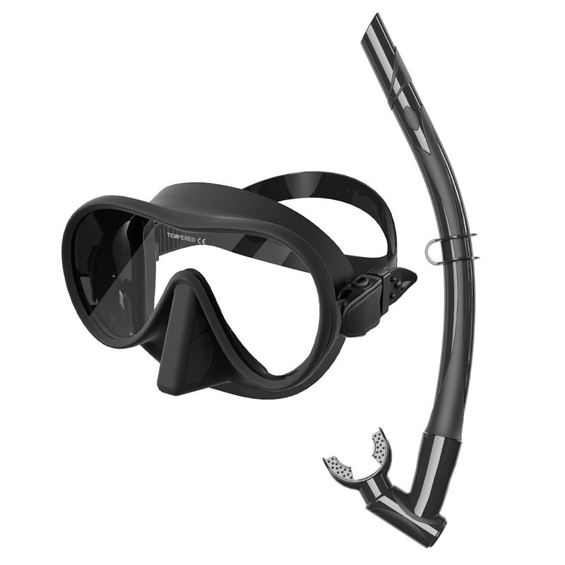 2024 Sviluppa Maschera da snorkeling per adulti con gonna in silicone liquido e stile Maschera da snorkeling
