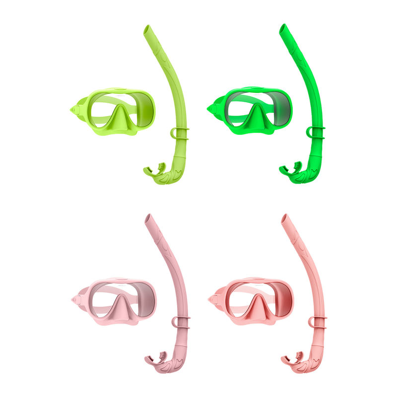 ZMZ DIVE Anti-Fog Tempered Glass Diving Mask with Purge Valve and Silicon Mouth Snorkel Mask Set ใส่หน้ากากดําน้ําแบบกระจกกันหมอก