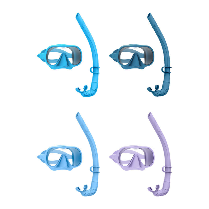 ZMZ DIVE Anti-Fog Tempered Glass Diving Mask with Purge Valve and Silicon Mouth Snorkel Mask Set ใส่หน้ากากดําน้ําแบบกระจกกันหมอก