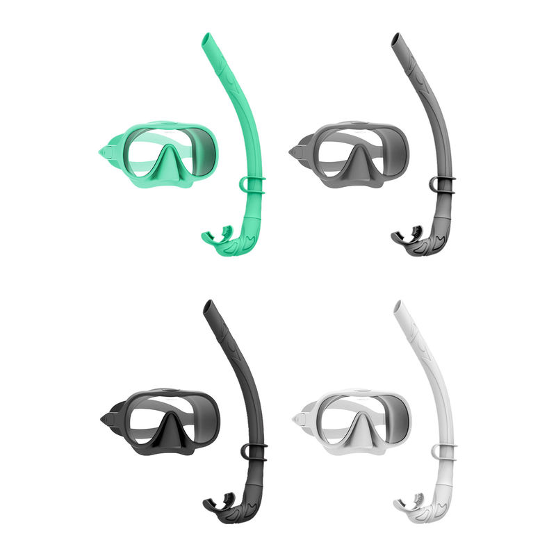ZMZ DIVE Anti-Fog Tempered Glass Diving Mask with Purge Valve and Silicon Mouth Snorkel Mask Set ใส่หน้ากากดําน้ําแบบกระจกกันหมอก