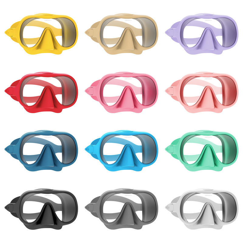 ZMZ DIVE Anti-Fog Tempered Glass Diving Mask with Purge Valve and Silicon Mouth Snorkel Mask Set ใส่หน้ากากดําน้ําแบบกระจกกันหมอก