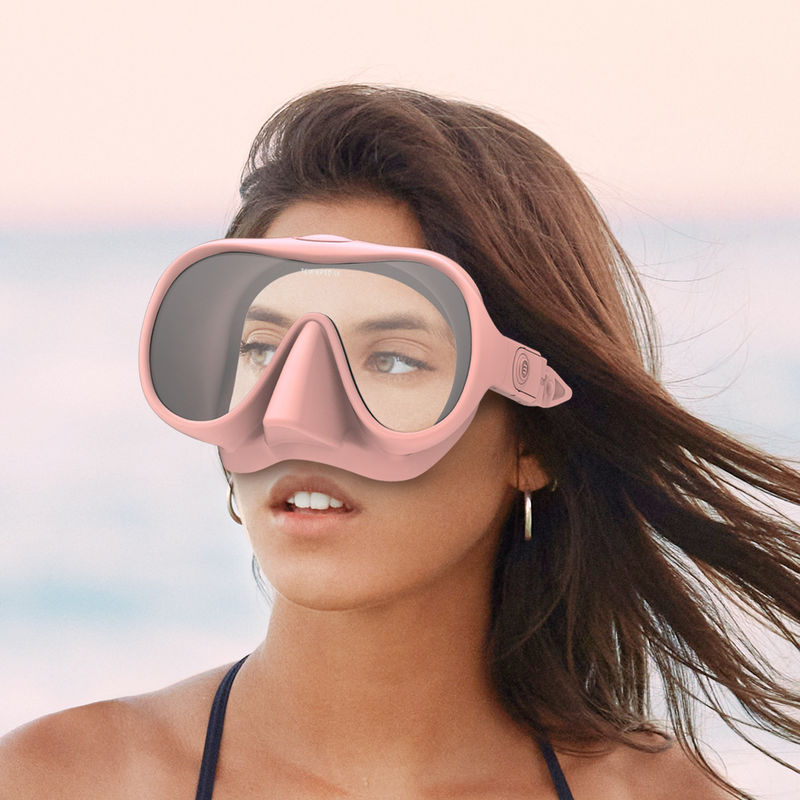 ZMZ DIVE Anti-Fog Tempered Glass Diving Mask with Purge Valve and Silicon Mouth Snorkel Mask Set ใส่หน้ากากดําน้ําแบบกระจกกันหมอก