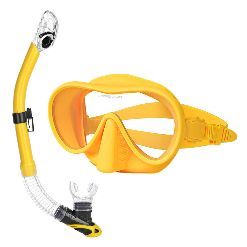 OEM Junior PC Lens Mask Goggle ชุดสนอร์เคิลพร้อมท่อหายใจที่แห้ง