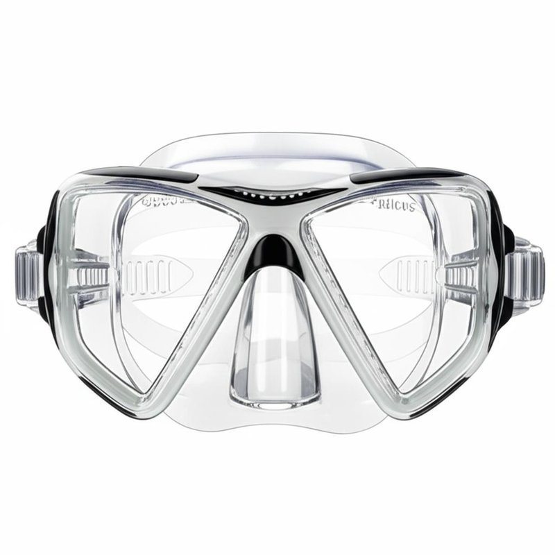 One Size Diving Mask Frameless with Polycarbonate Frame Freediving Goggles and Silicone